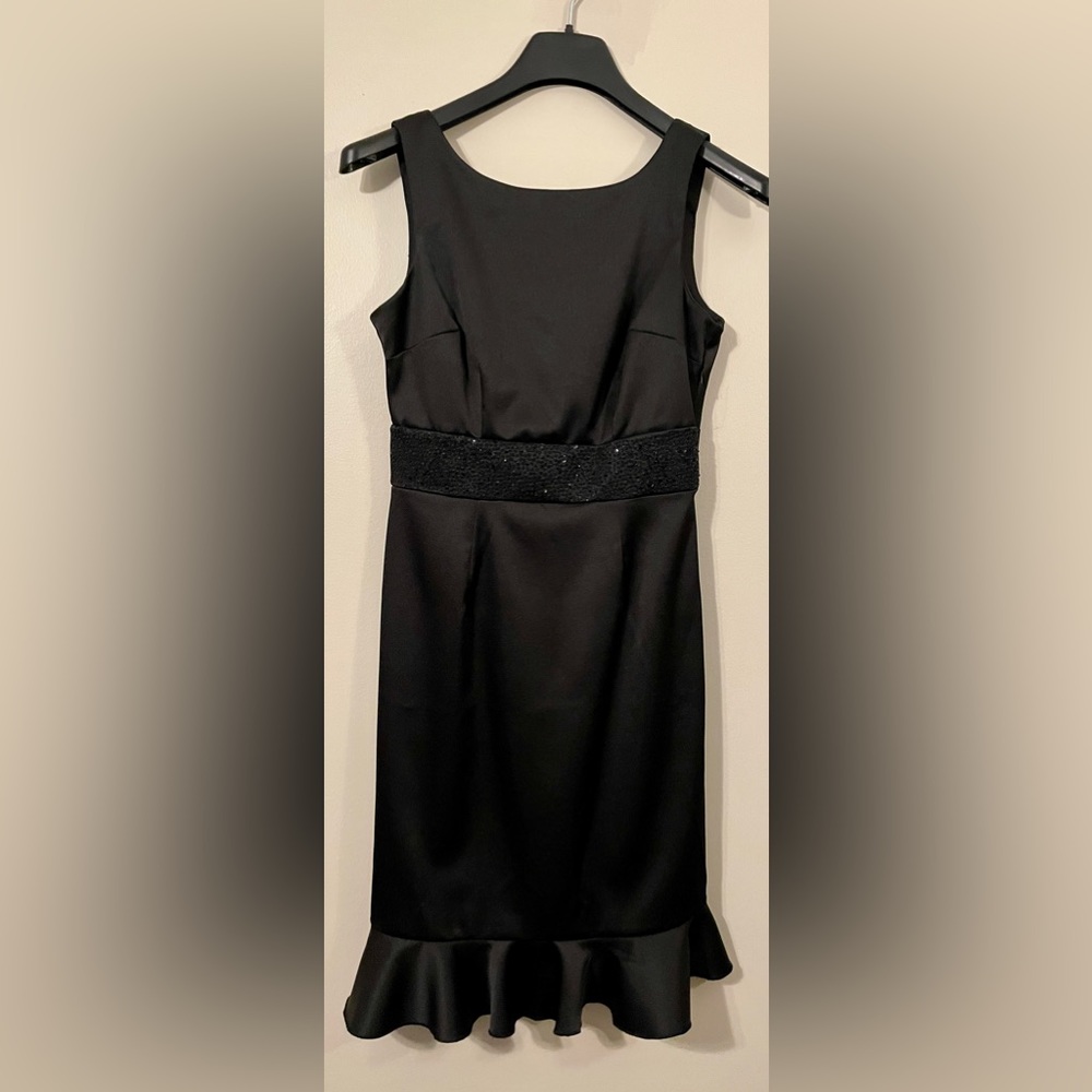 Cocktail Dress with Beaded Waist and V-Back